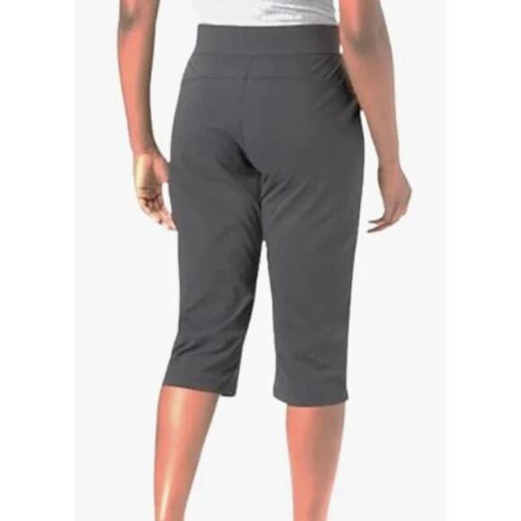 COLUMBIA Omni-Shield Omni-Shade Pull-On Capri Pants Sz Small Grey Active Fit NWT - Picture 1 of 14